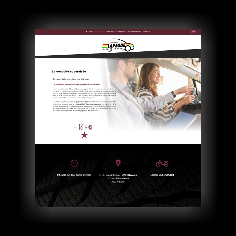 Site Auto ecole Lapègue